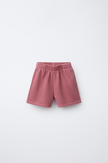 Zara BASIC PLUSH SHORTS - Bright red