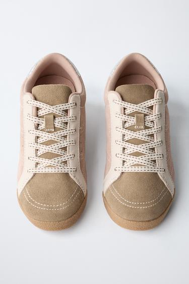LEATHER SNEAKERS - Pink by Zara - Image 4