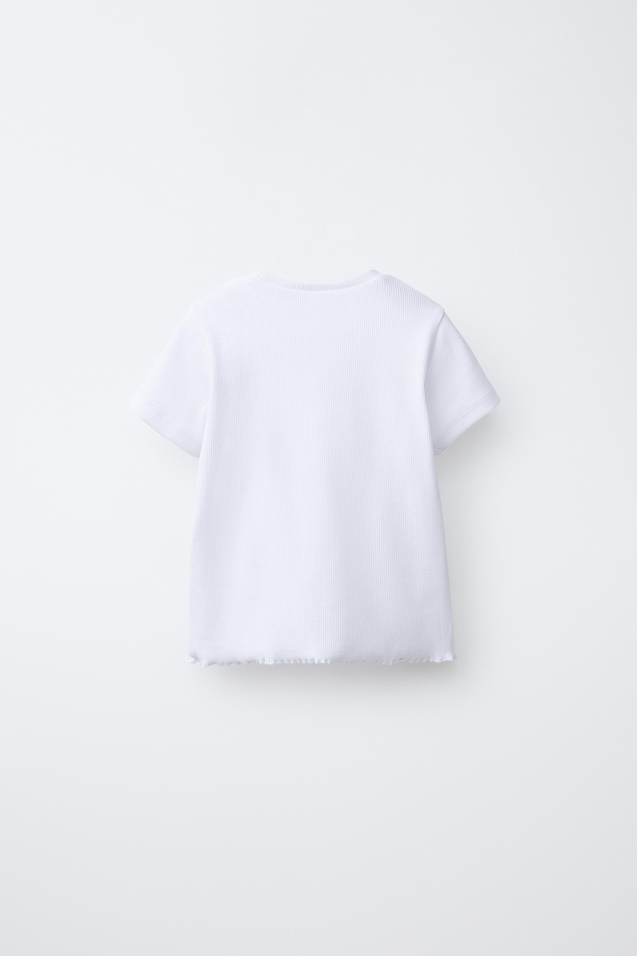 RIB PATCH T-SHIRT - White | ZARA United States