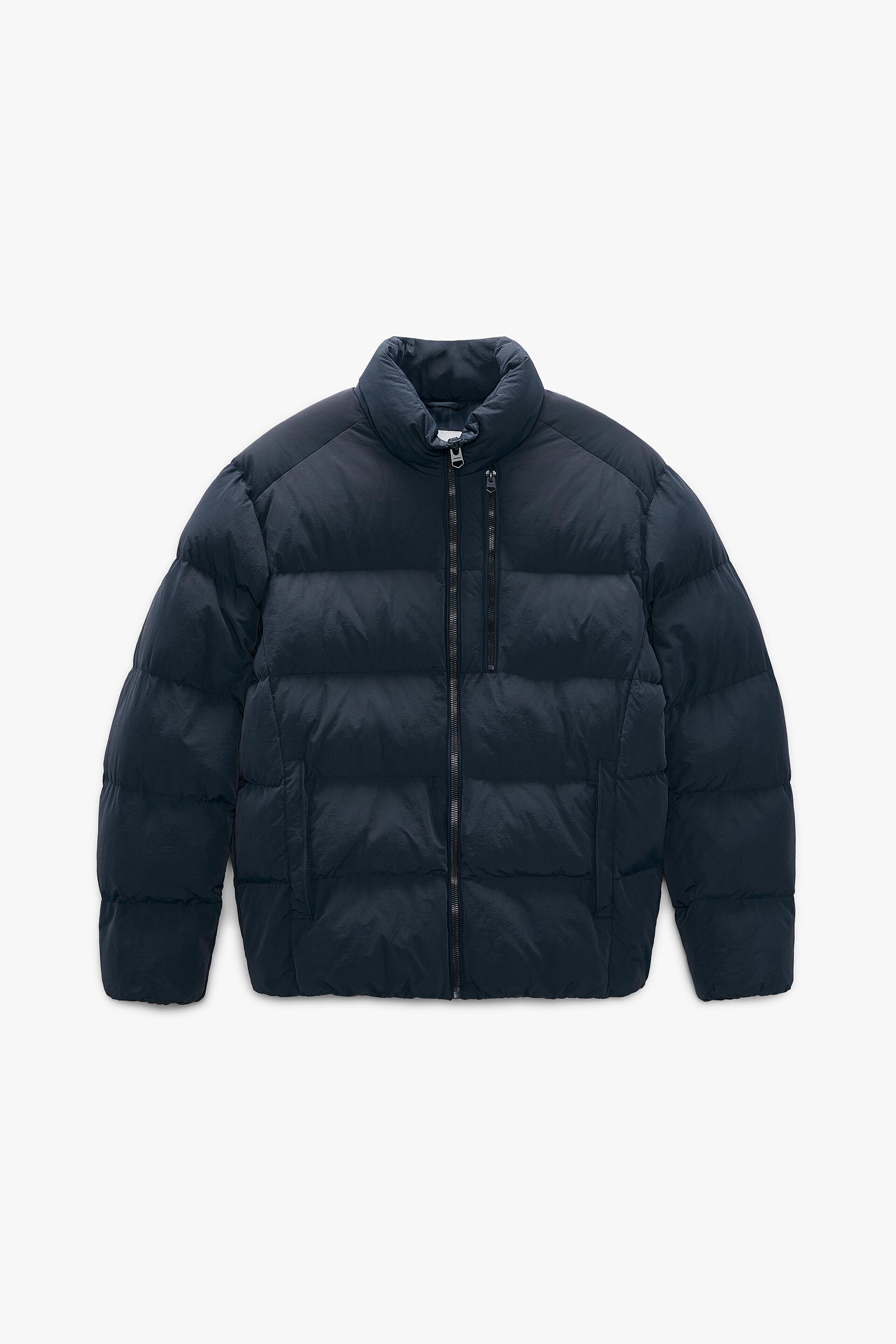 BASIC PUFFER JACKET - Blue | ZARA United States