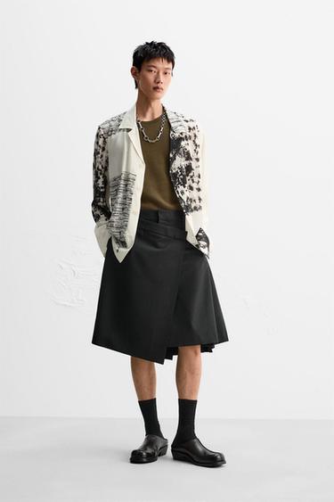 FALDA PAREO TABLAS LIMITED EDITION - Negro de Zara - Imagen 0