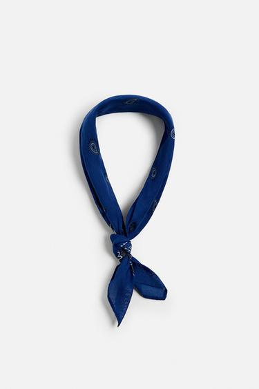 PAISLEY PRINT BANDANNA - Blue by Zara - Image 0