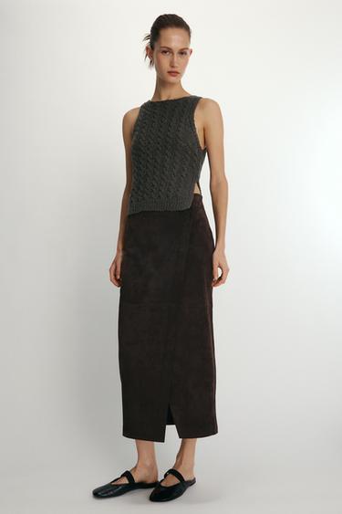 TOP PUNTO OCHOS - Gris oscuro de Zara