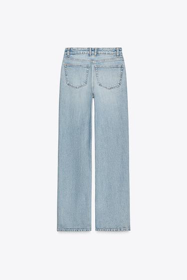 TRF STRAIGHT HIGH-WAIST JEANS - Light blue by Zara - Image 7
