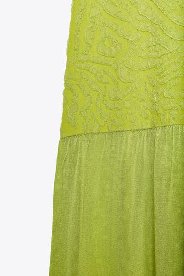 COMBINED KNIT DRESS - Lime by Zara - Image 5