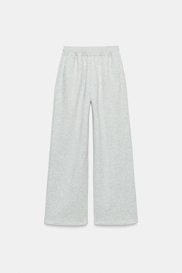 BASIC FLEECE PANTS — Gray marl 2