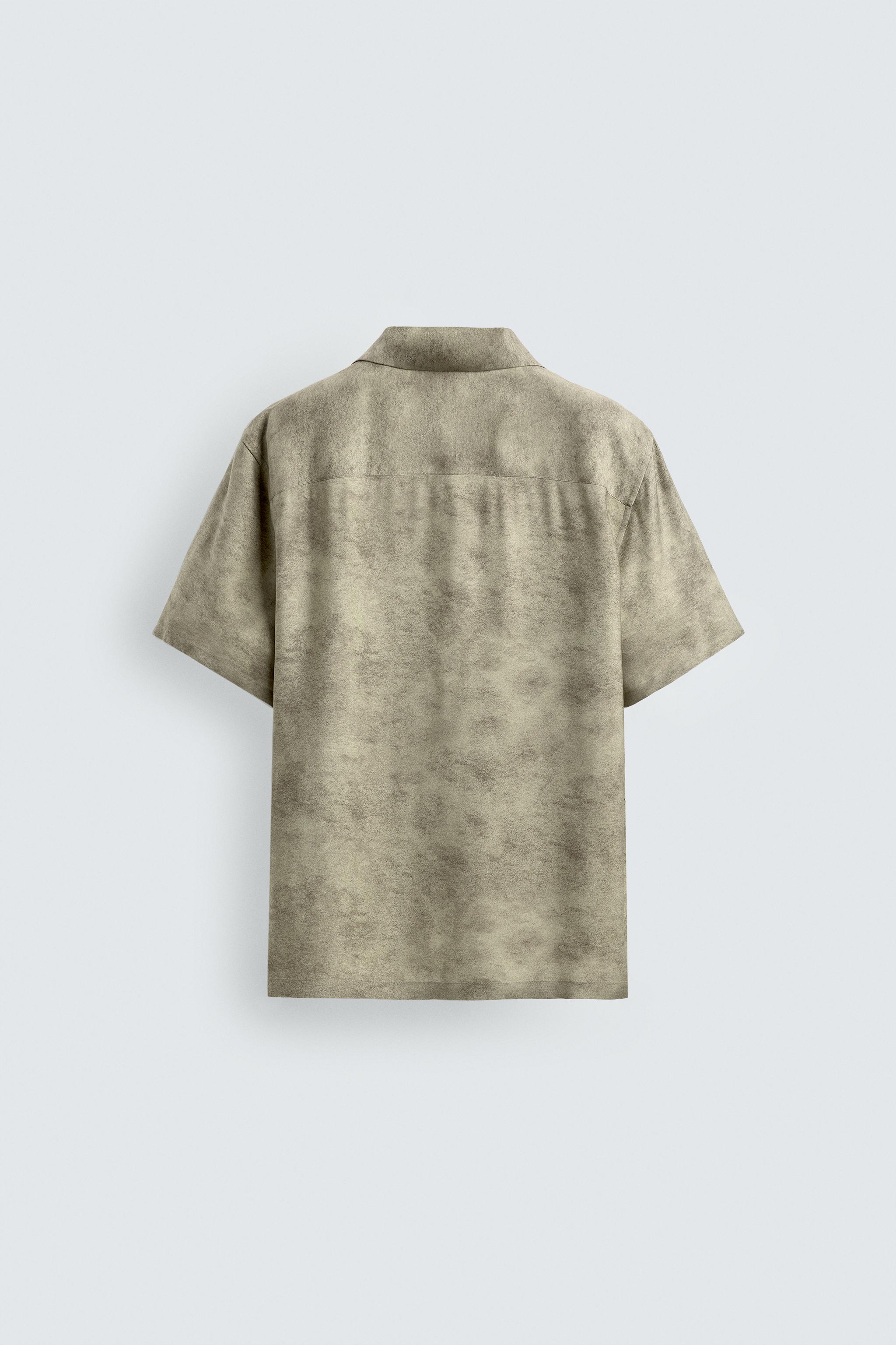 RELAXED FIT SATIN EFFECT SHIRT