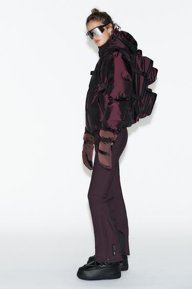 MOCHILA DE CABINA CON BOLSILLO DESMONTABLE PARA NECESER Y SKI COLLECTION - Burgundy de Zara - Imagen 0