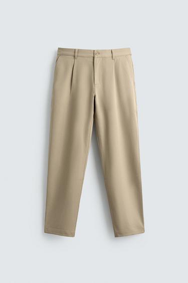 PANTALON STRAIGHT FIT CONFORT - Beige de Zara