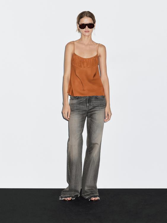 Flowing top with draped detail