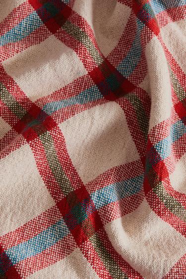 COARSE COTTON CHECK TABLECLOTH - Red by Zara - Image 3