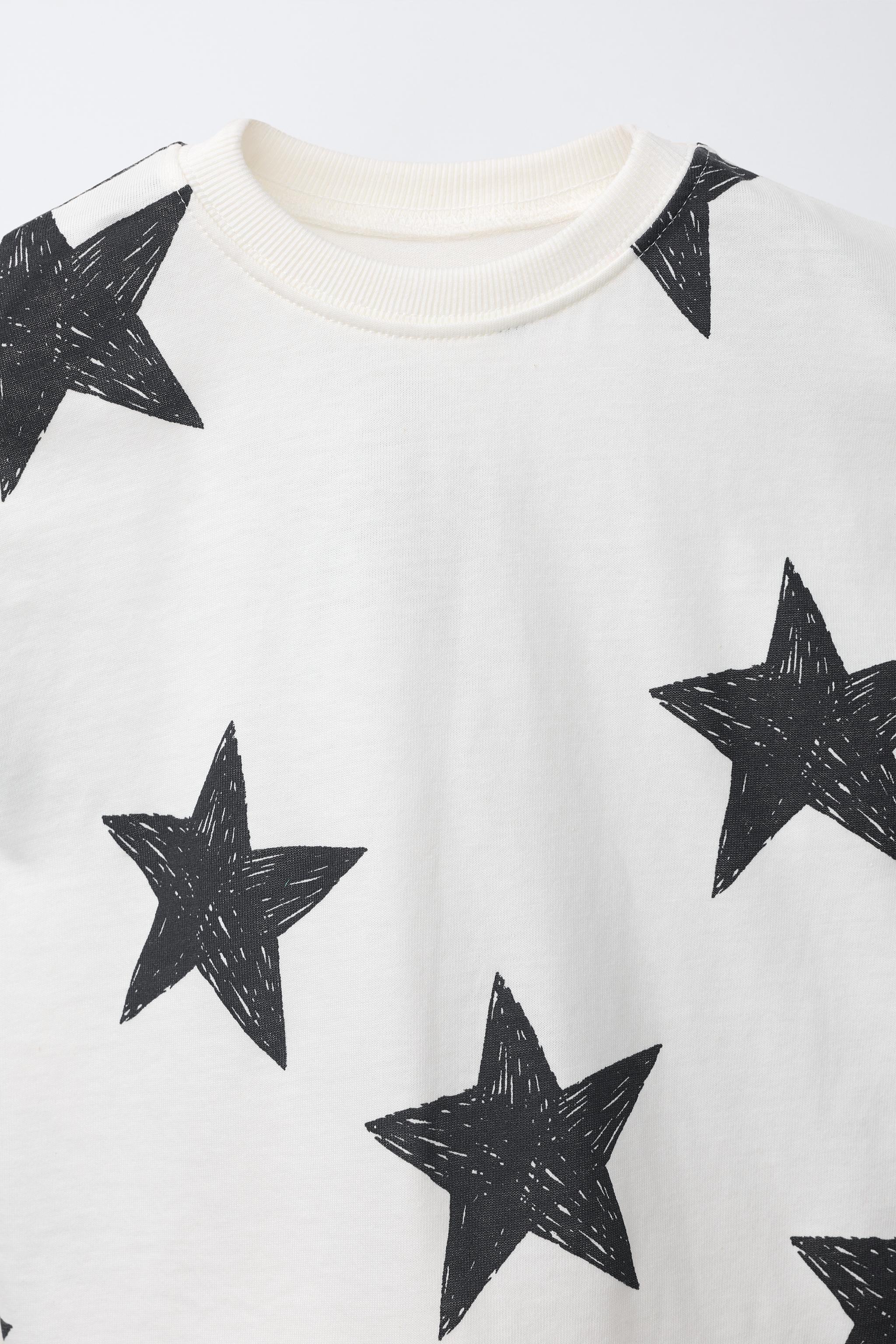 Детские шорты Zara STAR T-SHIRT AND BERMUDA JOGGING SET — фото 3