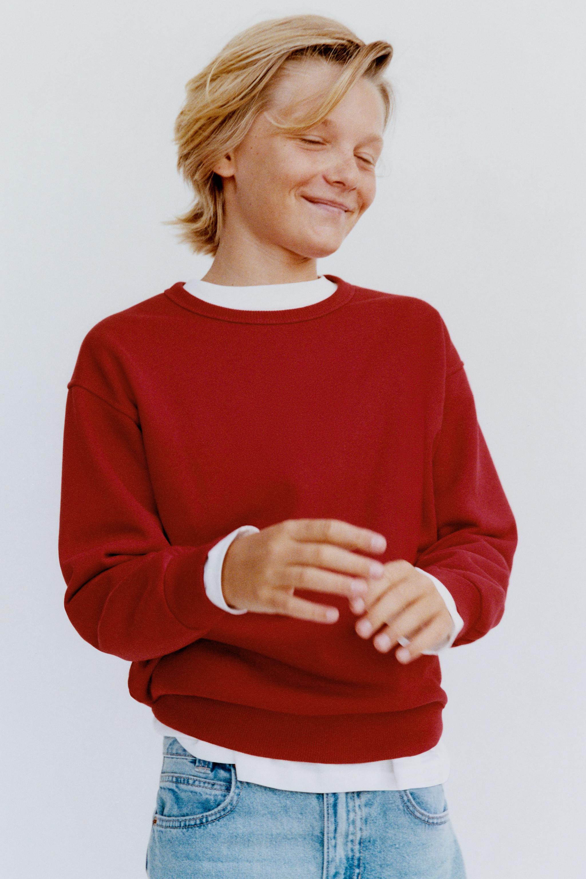 BASIC SWEATSHIRT — Red