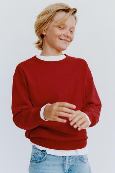 SWEAT BASIQUE - Rouge de Zara