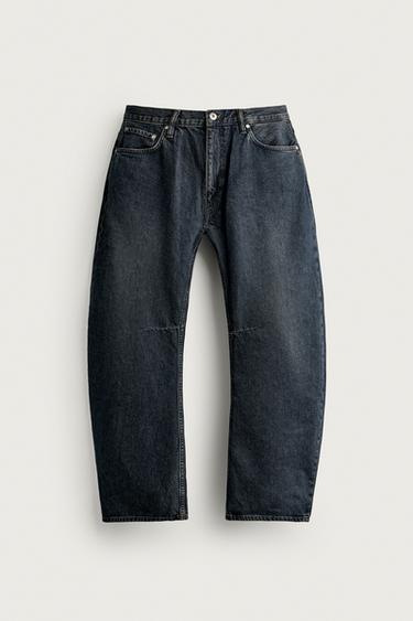 STRAIGHT BARREL FIT JEANS - Blue by Zara
