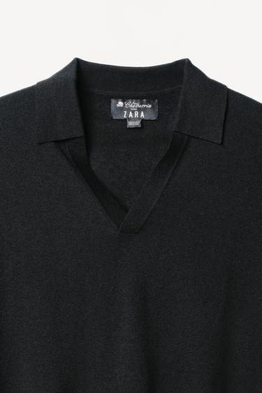 WOOL BLEND KNIT POLO SHIRT WILLY CHAVARRIA X ZARA - Black by Zara - Image 4