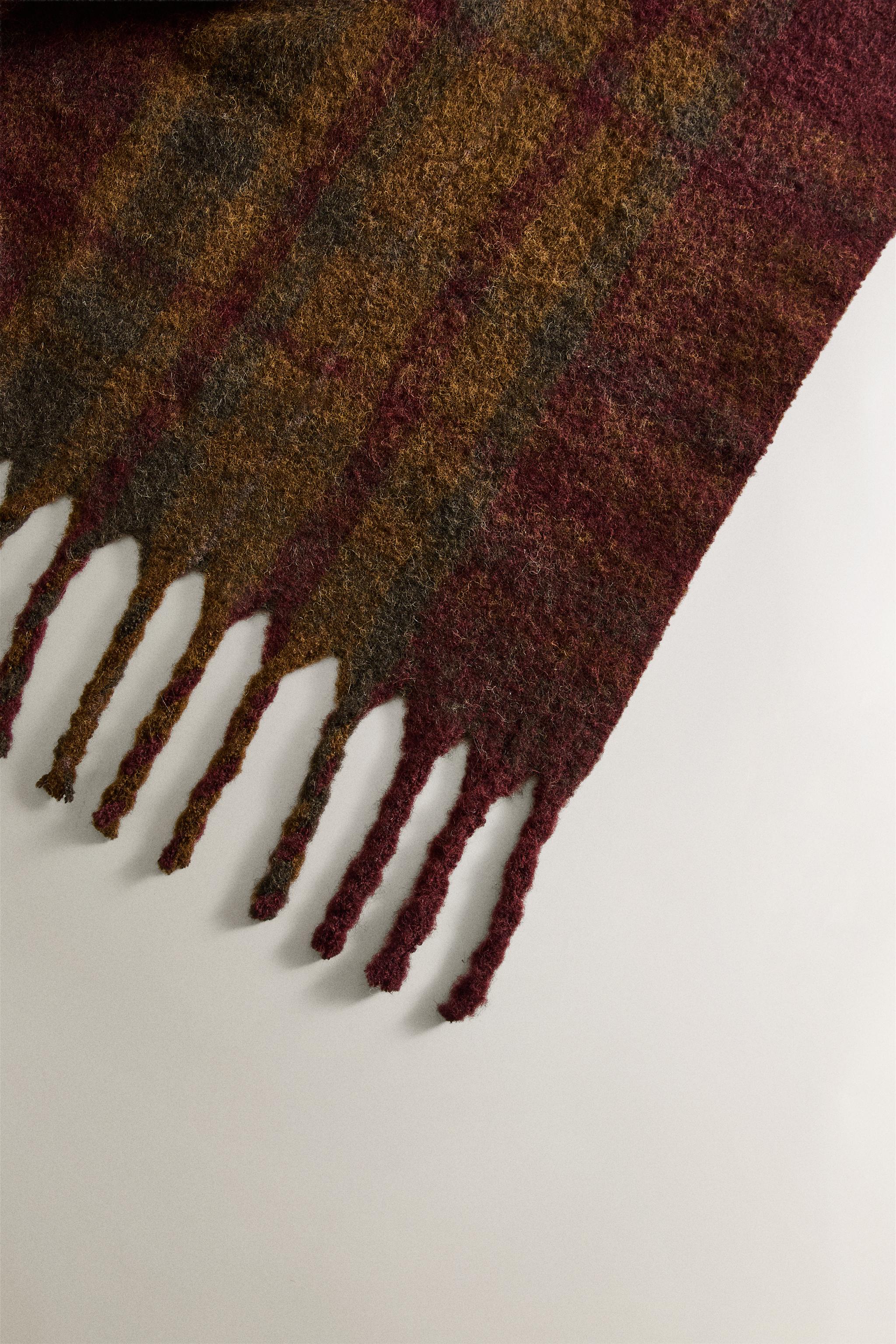 SOFT CHECK BLANKET WITH FRINGING