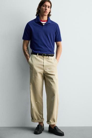 POLO PIQUÉ REGULAR FIT - Bleu roi de Zara - Image 4