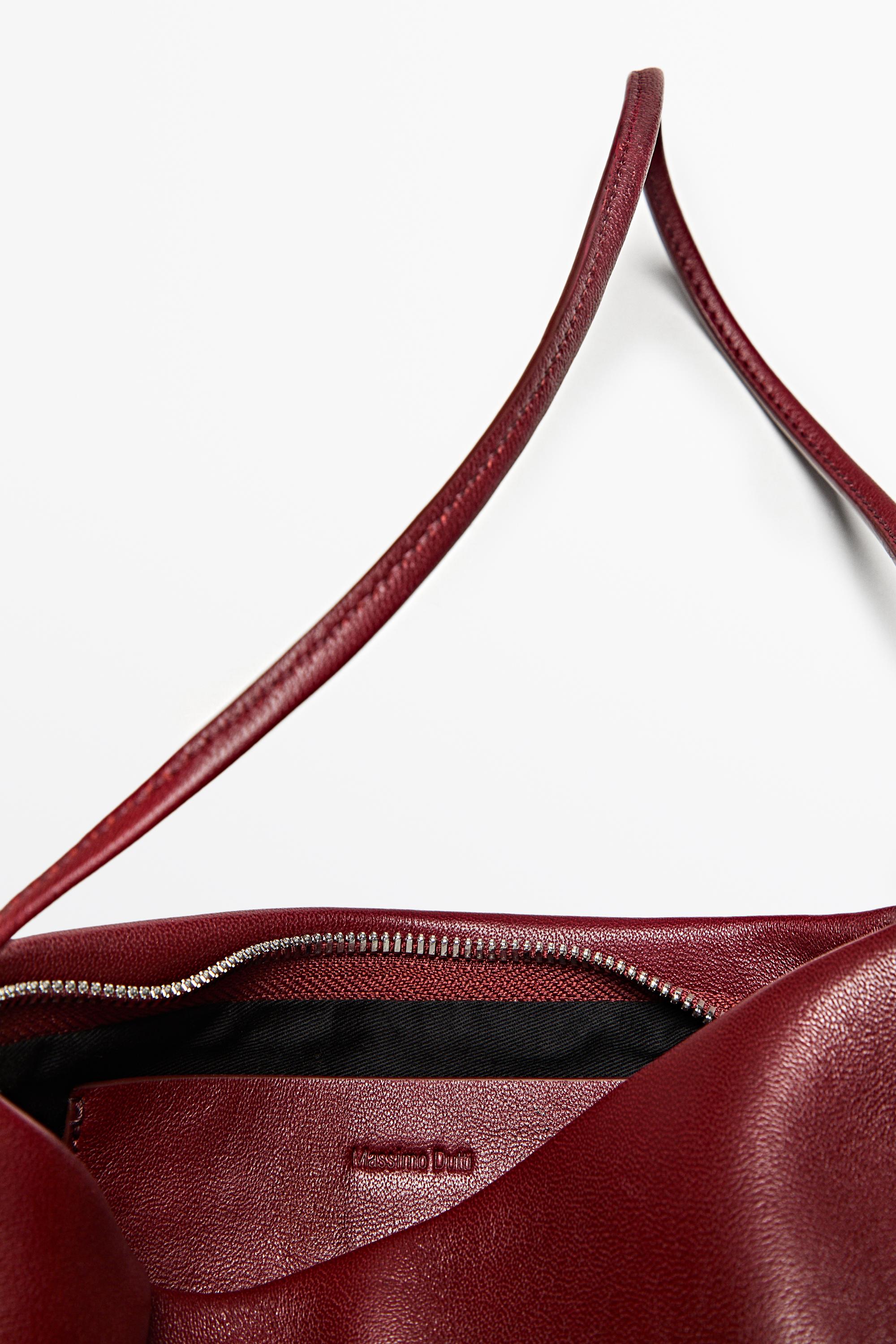 Nappa leather shoulder bag