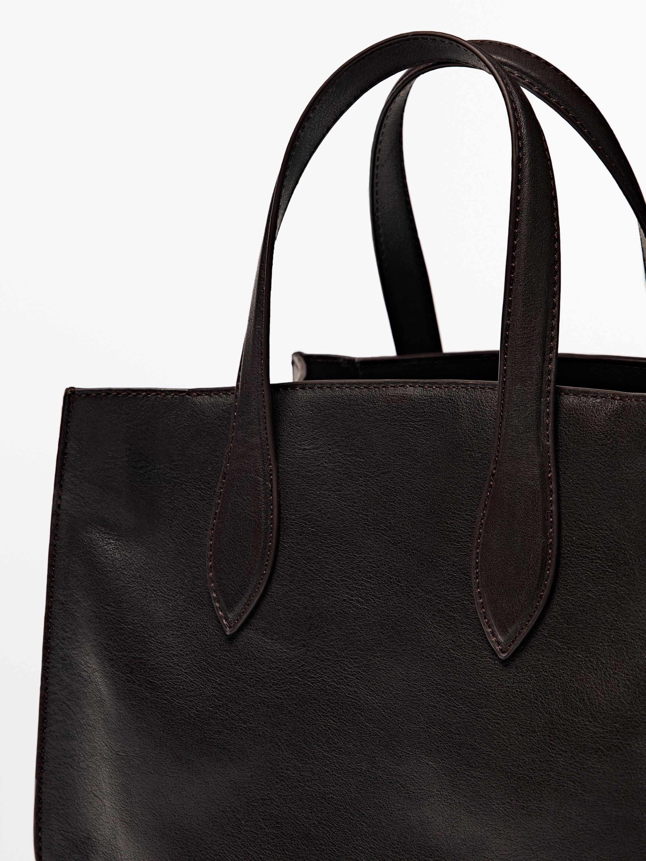 Nappa leather tote bag