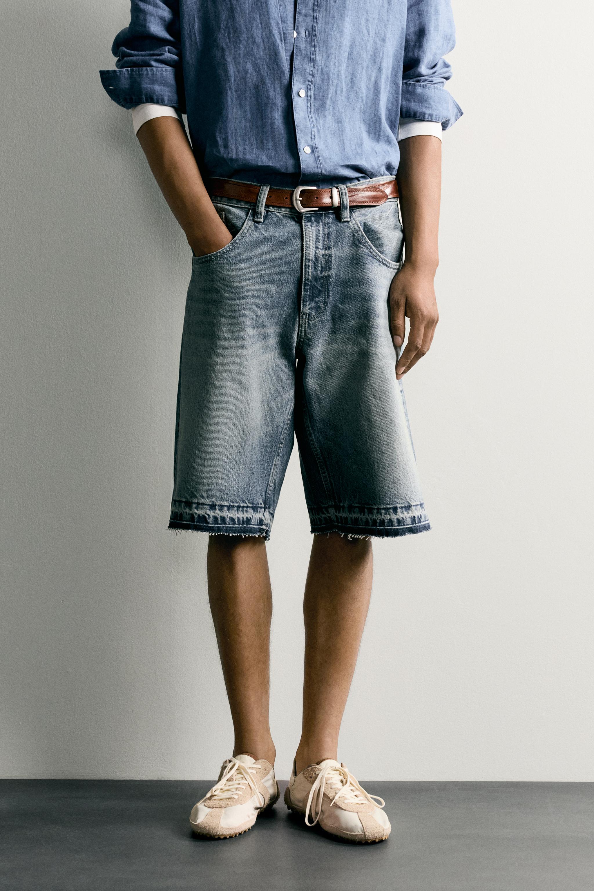 RELAXED FIT DENIM SHORTS