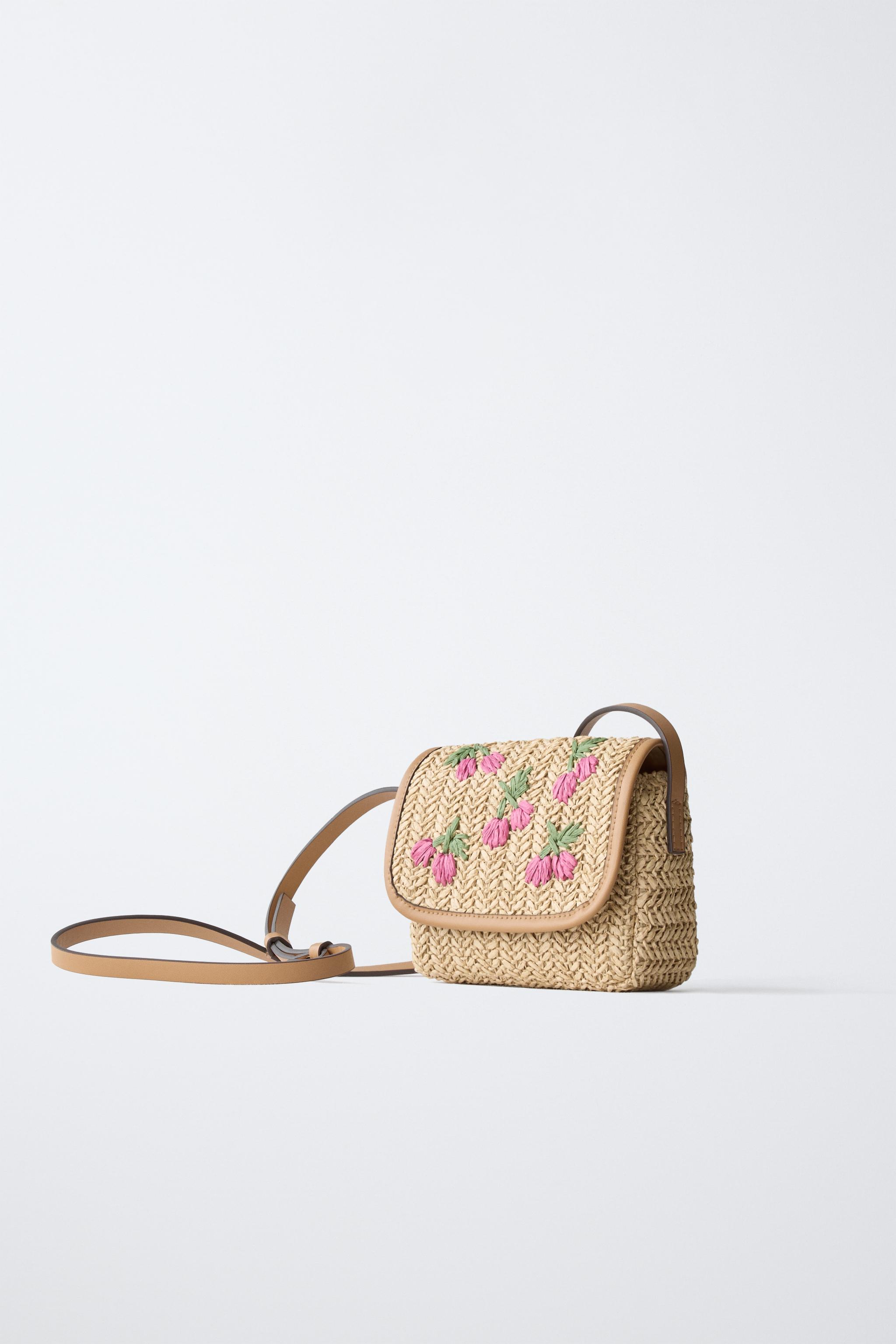Детские сумки Zara RAFFIA CHERRY CROSSBODY — фото 2
