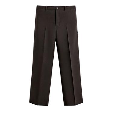 CALÇAS BOCA DE SINO 100% LÃ - Chocolate da Zara