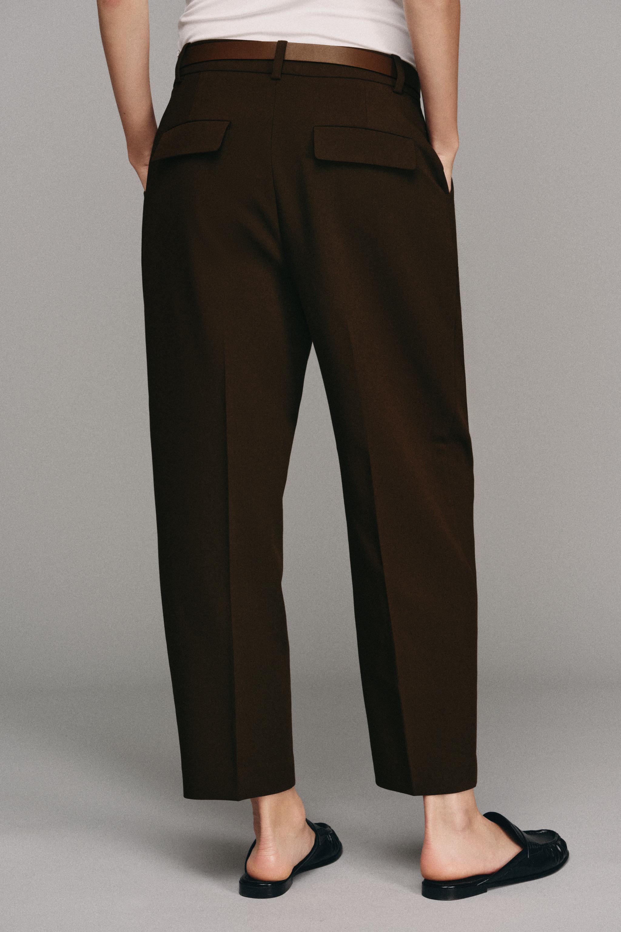 Zara Kemerli Crop Pantolon görsel 6