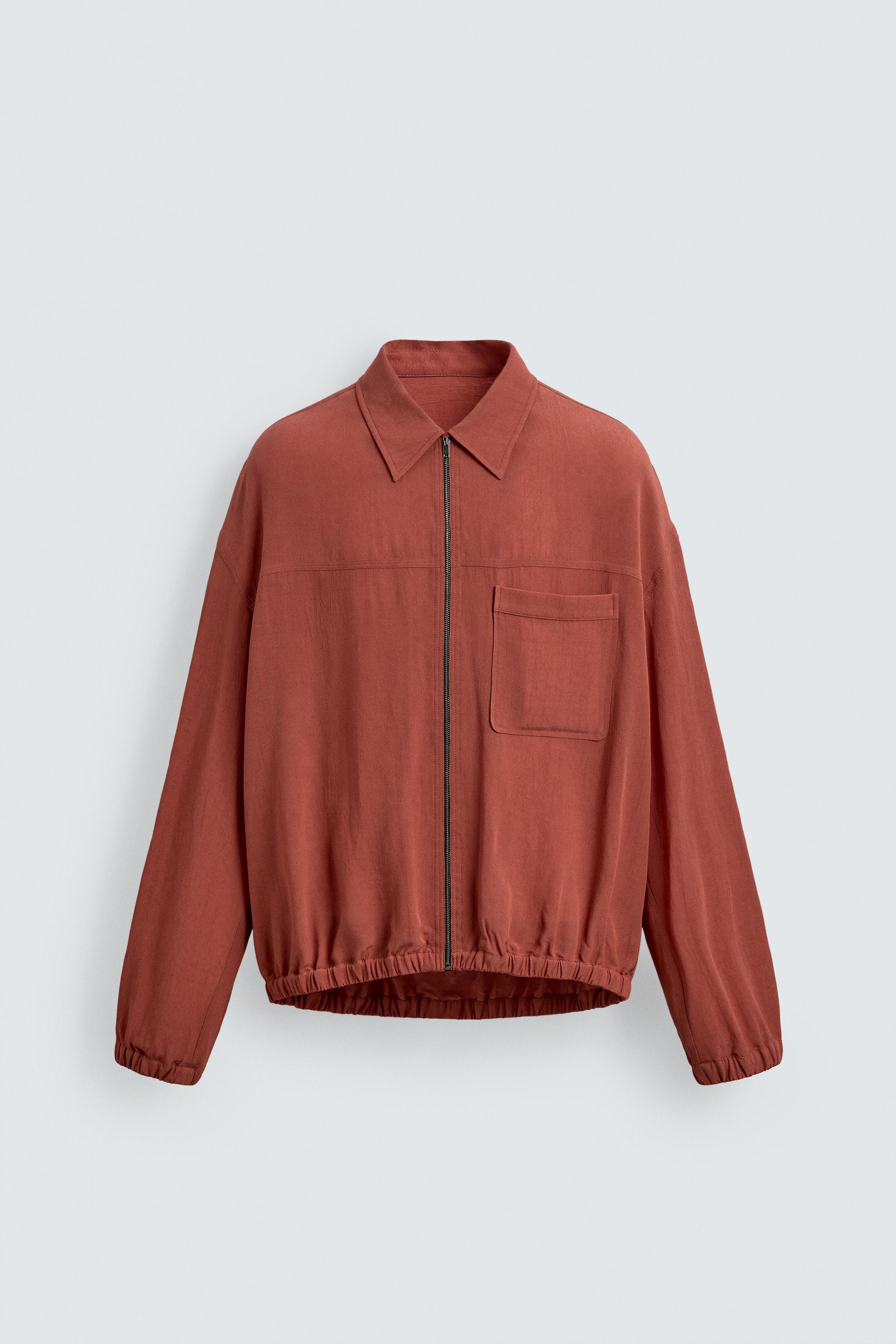 RELAXED FIT ZIP-UP OVERSHIRT