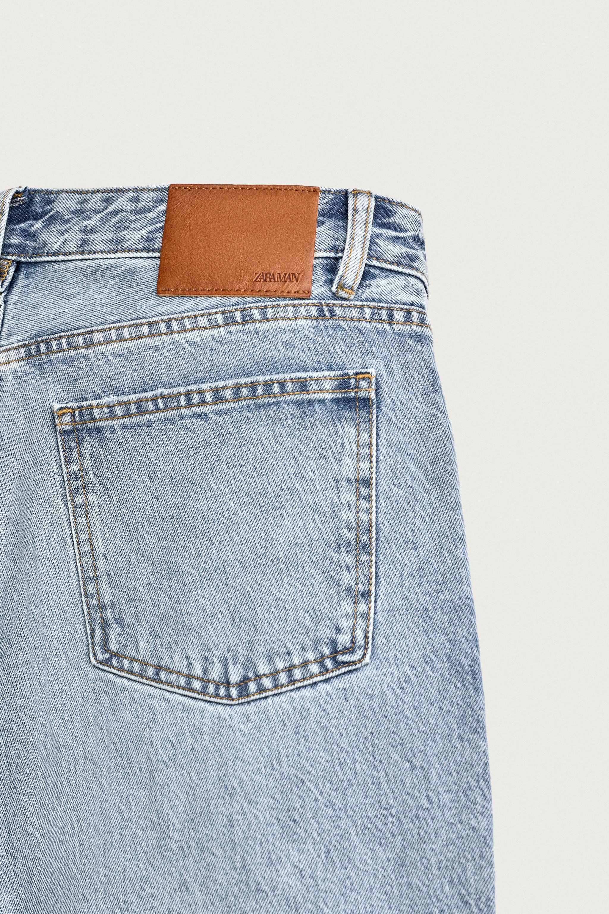ダメージ加工フレアフィットデニムパンツ - ライトブルー | ZARA Japan