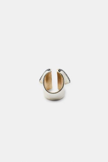 BAGUE AVEC BRILLANTS - Or / Argent de Zara - Image 4