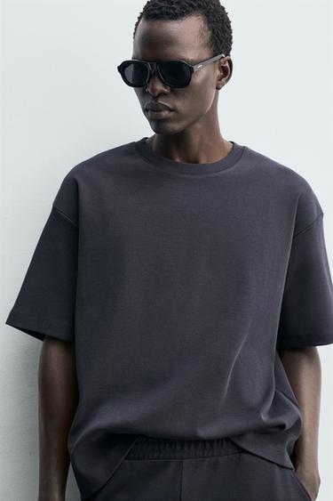 SWEAT RELAXED FIT STRUCTURÉ CÔTELÉ - Bleu de Zara - Image 5