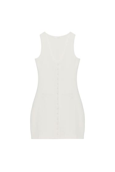 INTERLOCK BUTTON DRESS