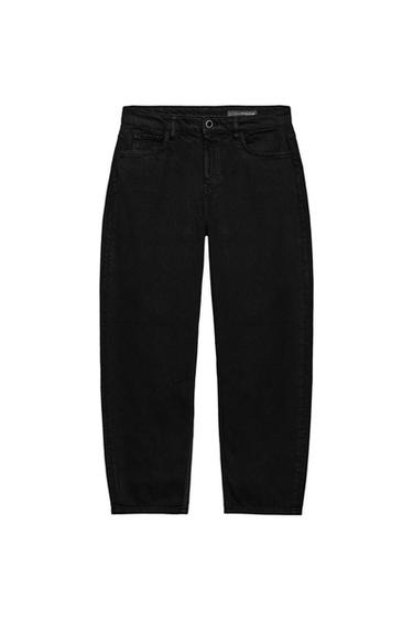 ZW COLLECTION TAPERED MID-WAIST JEANS - Black by Zara