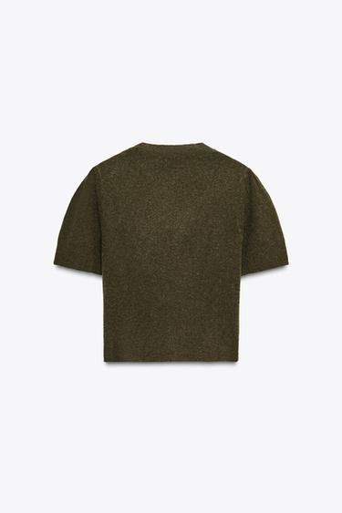 BOW KNIT TOP - Green marl by Zara - Image 5