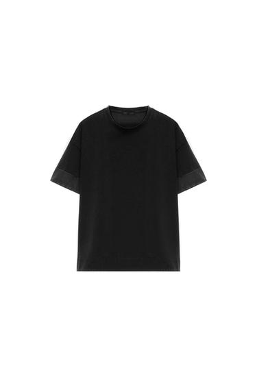 SAMARRETA HEAVY COTTON MÀNIGA CURTA - Negre de Zara