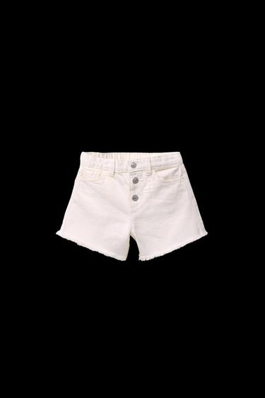 BERMUDA SARGA MOM FIT - Blanco roto de Zara - Imagen 0
