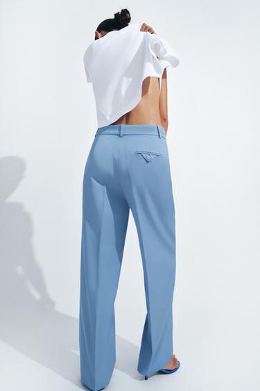 PANTALON DROIT ZW COLLECTION - Bleu de Zara - Image 2