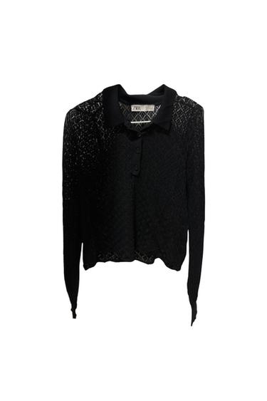 BLACK SHIRT WITH BUTTONS