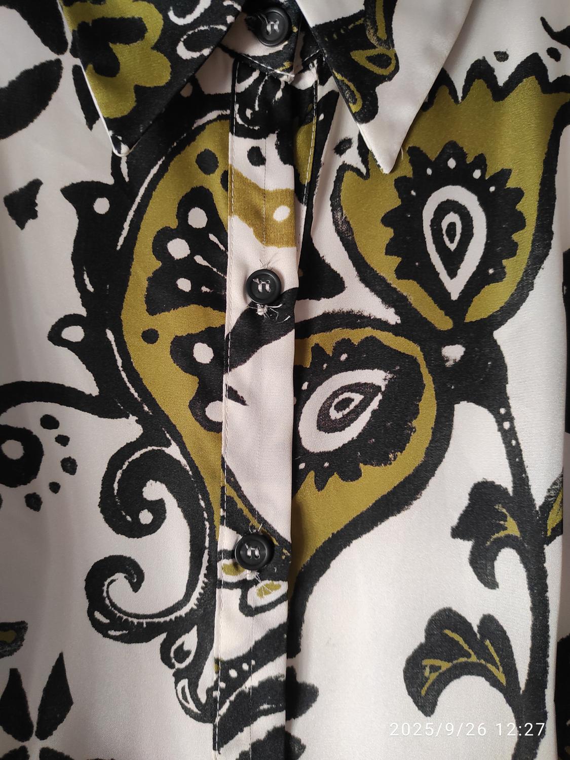 PRINTED DRESS WITH BELT - Image 4