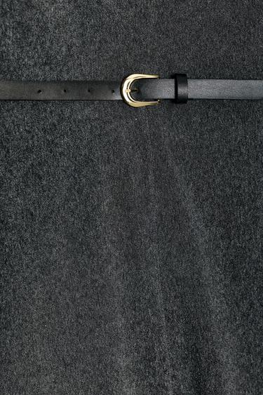 SOFT BELTED DRESS - Anthracite grey by Zara - Image 9