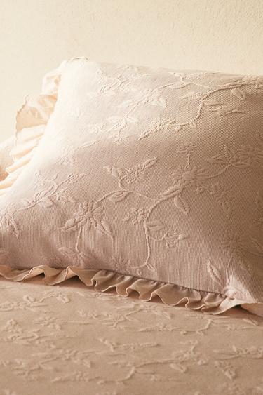 CAPA DE ALMOFADA COM JACQUARD - Rosa da Zara