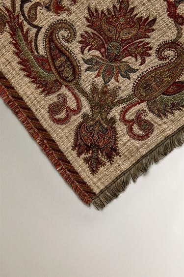 JACQUARD THROW - Light beige by Zara - Image 1