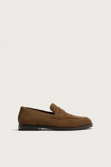 MOCASIN PIEL ANTIFAZ - Marrón de Zara