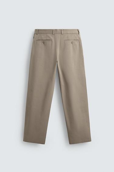 PANTALON STRAIGHT FIT STRUCTURÉ - Beige de Zara - Image 6