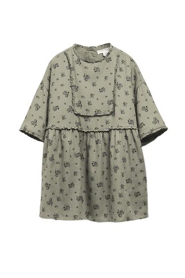 Zaras 6-10 ÅR/ BLOMMIG KLÄNNING MED VOLANGER LIMITED EDITION - Mönster