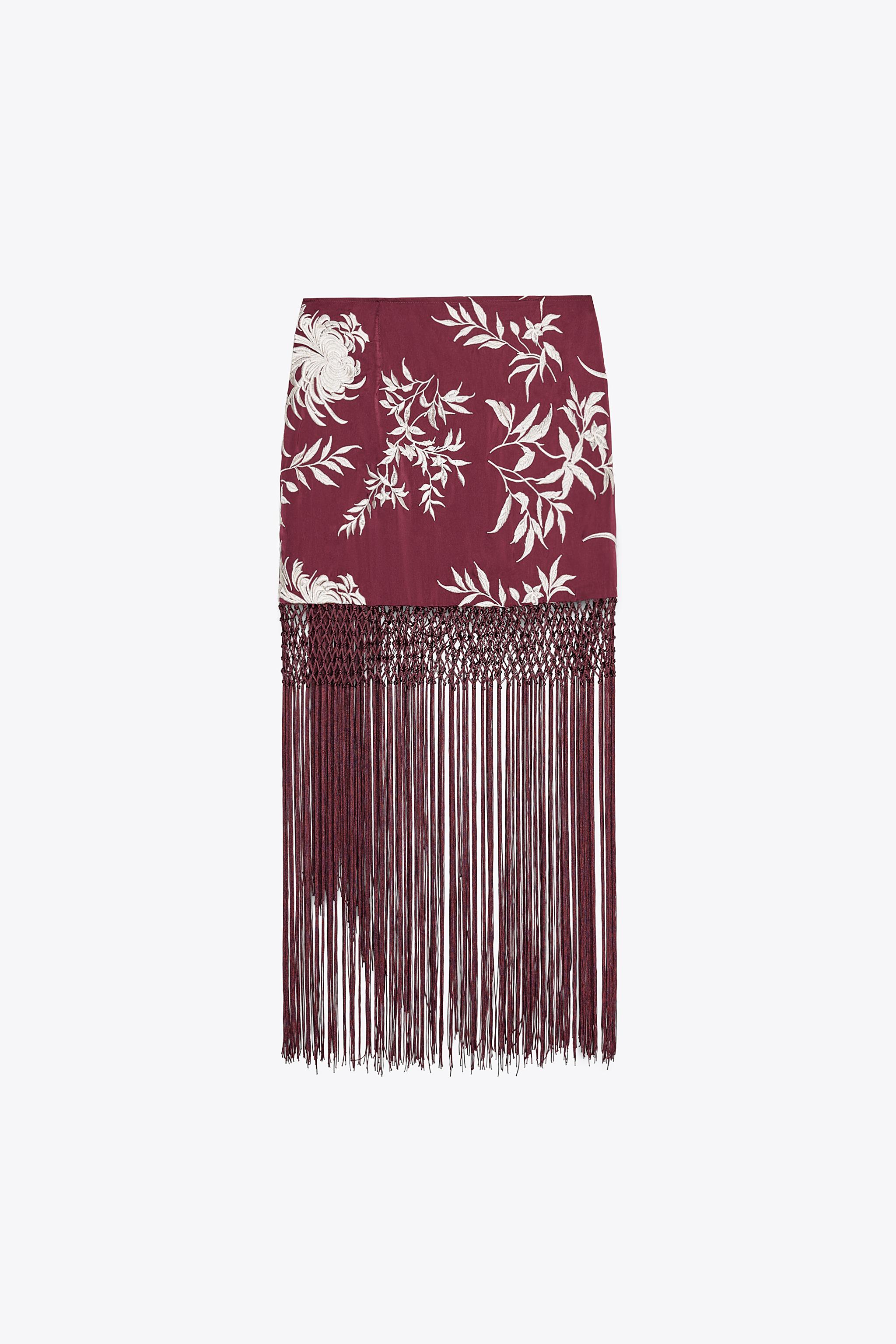 JUPE PARÉO BRODERIES FRANGES