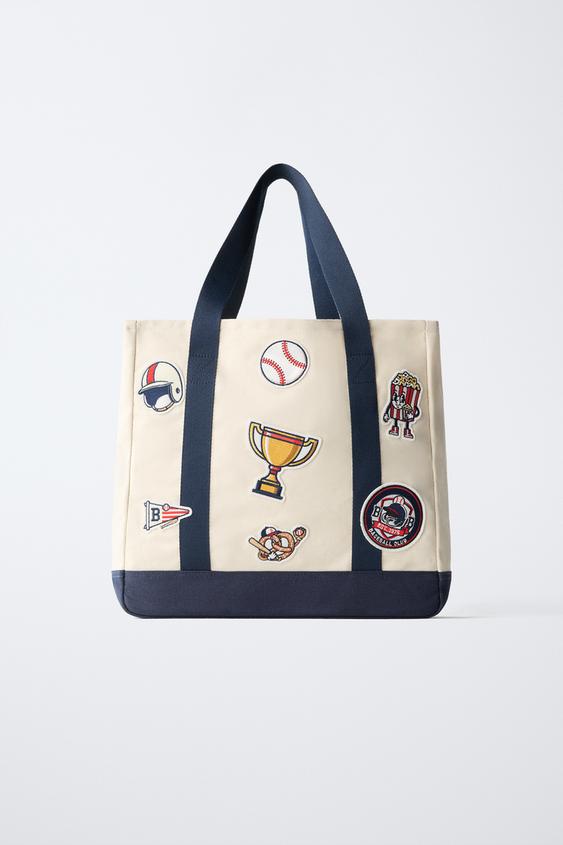 SHOPPER PARCHES - Blanco Crudo de Zara - Imagen 0