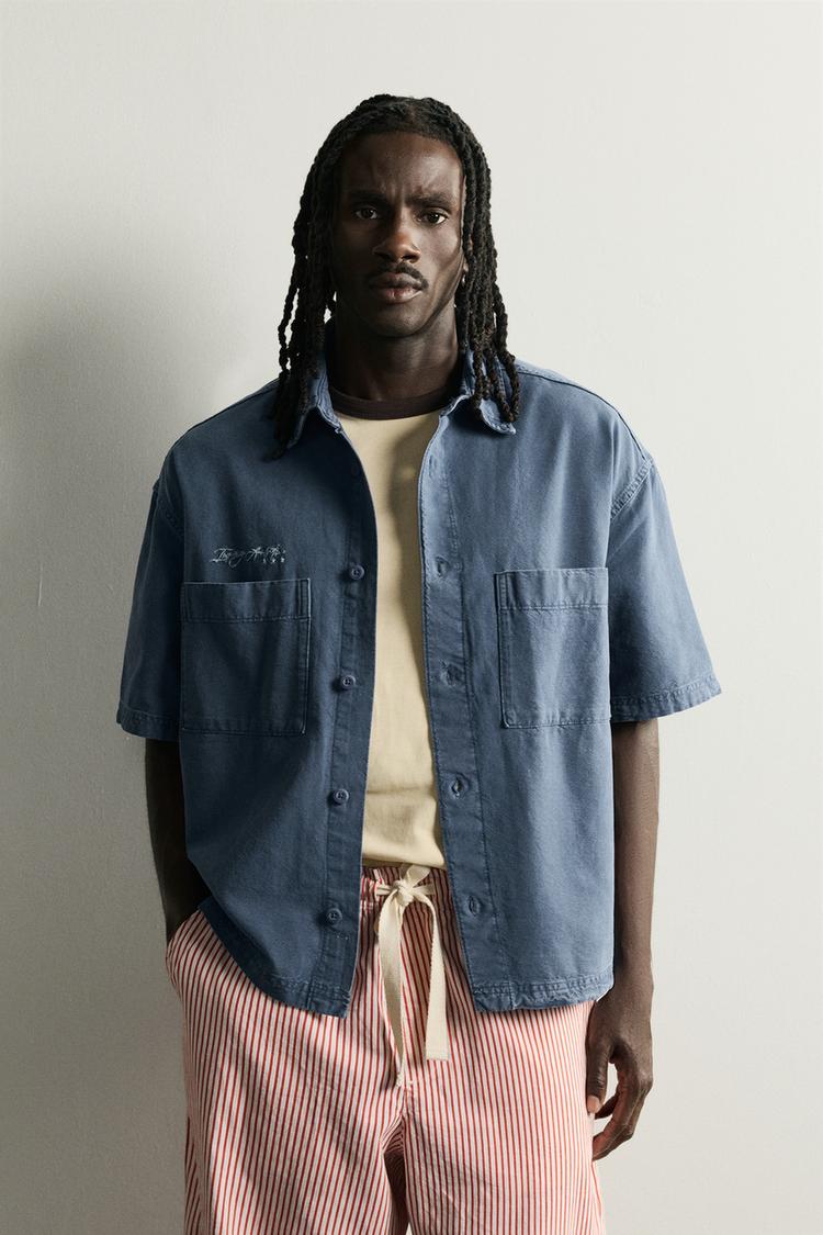 Camisa de corte relajado combinada 2