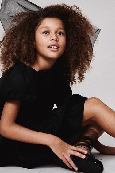 VESTIDO TAFETA CORAZÓN - Negro de Zara